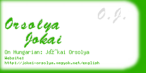 orsolya jokai business card